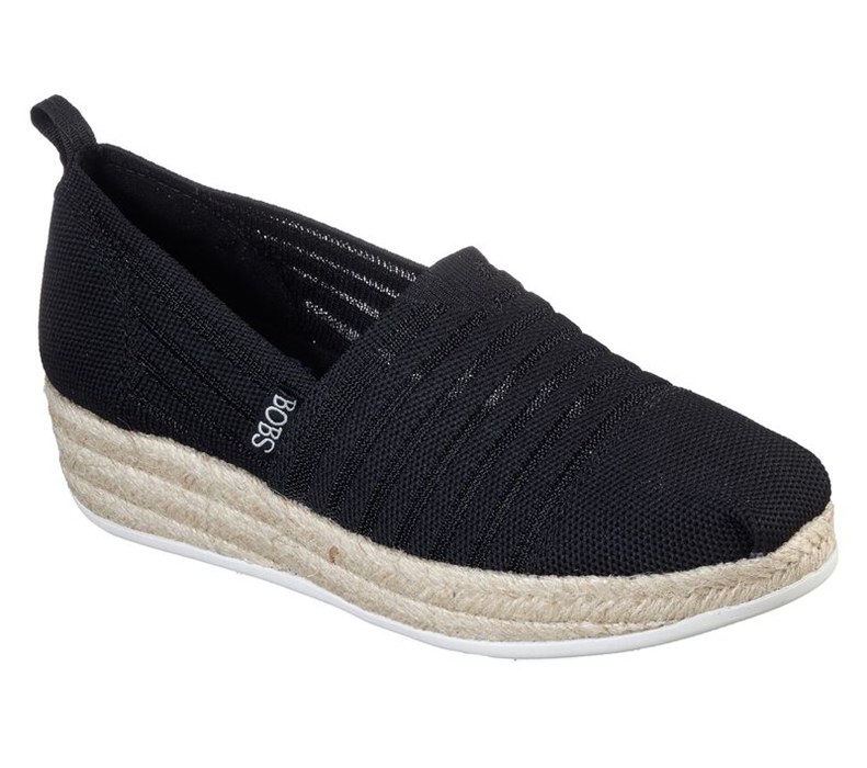 Skechers Bobs Highlights 2.0 - Homestretch - Womens Slip On Shoes Black [AU-UC2583]